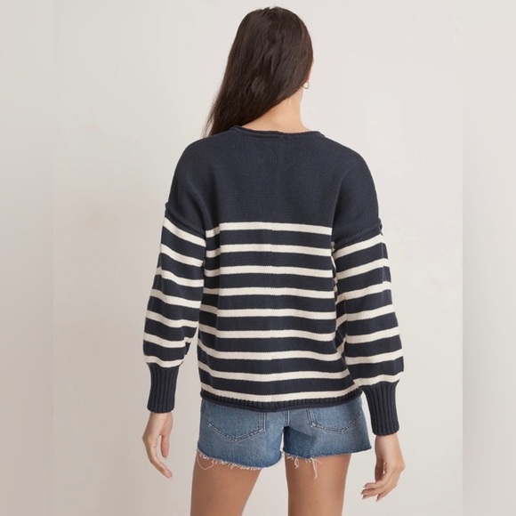 Madewell Conway Sweater Size Small striped knit nautical cotton - Picture 12 of 14
